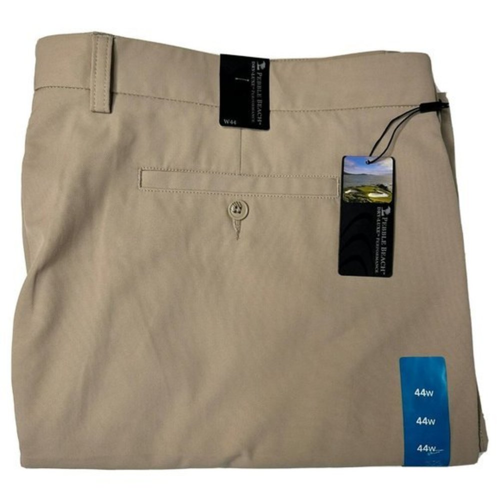 COPY - Pebble Beach Mens Dry Luxe Performance Flat Front Shorts‎ Size 44 Khaki